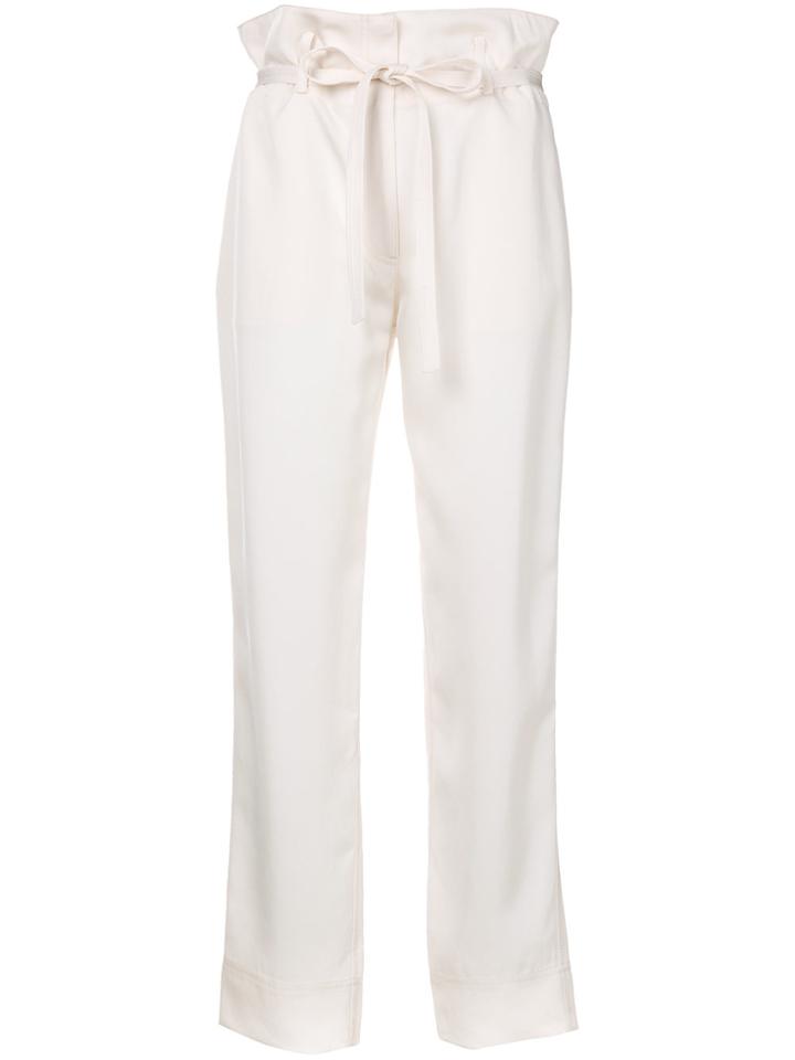 Theory Drawstring Flared Pants - White