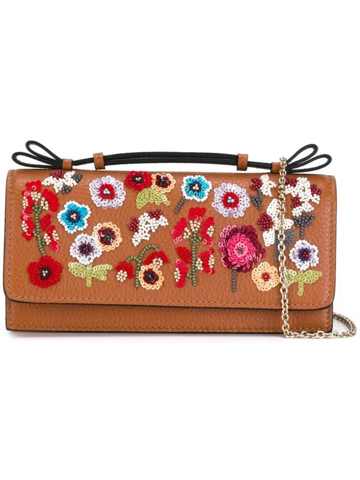 Red Valentino Floral Embellishments Shoulder Bag