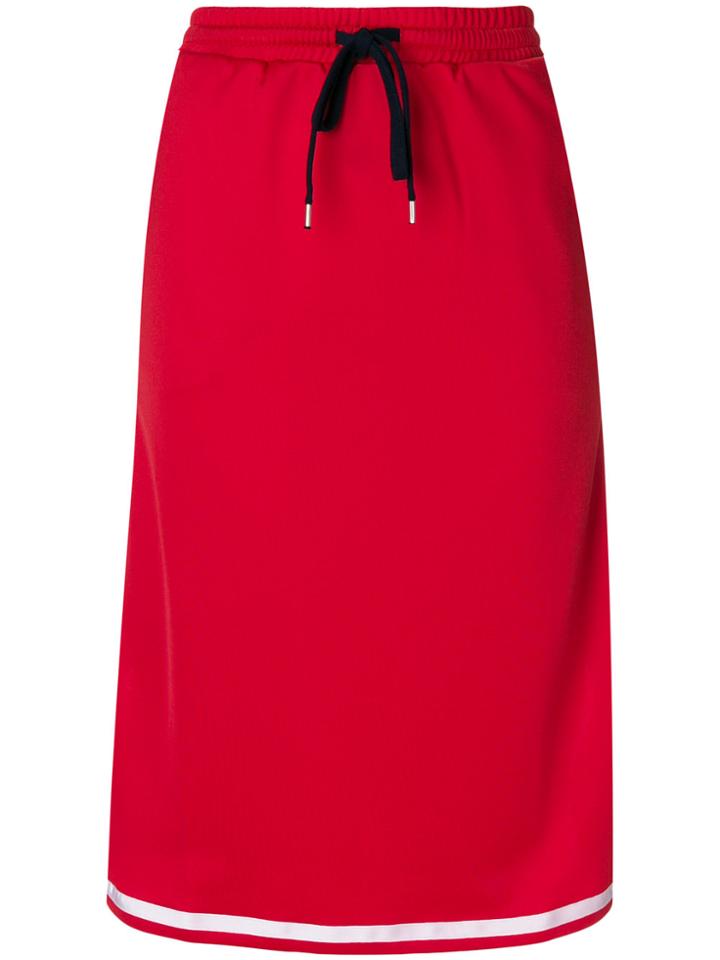 P.a.r.o.s.h. Side Stripe Elasticated Skirt - Red