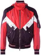 Dior Homme Colour Block Hooded Jacket, Men's, Size: 48, Red, Polyamide/polyurethane/cupro