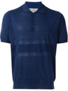 Canali Perforated Knitted Polo Shirt