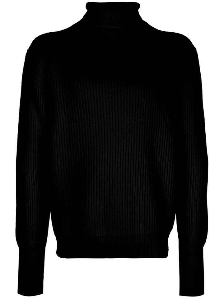 Maison Flaneur Turtle Neck Knitted Jumper - Black