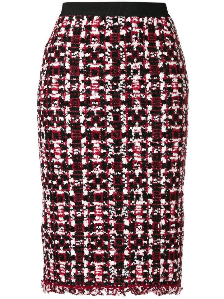 20:52 Tweed Midi Skirt - Red