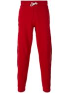 Maison Kitsuné - Stripe Detail Sweatpants - Men - Cotton - L, Red, Cotton