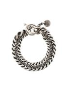 Ann Demeulemeester Double Chain Bracelet, Men's, Metallic