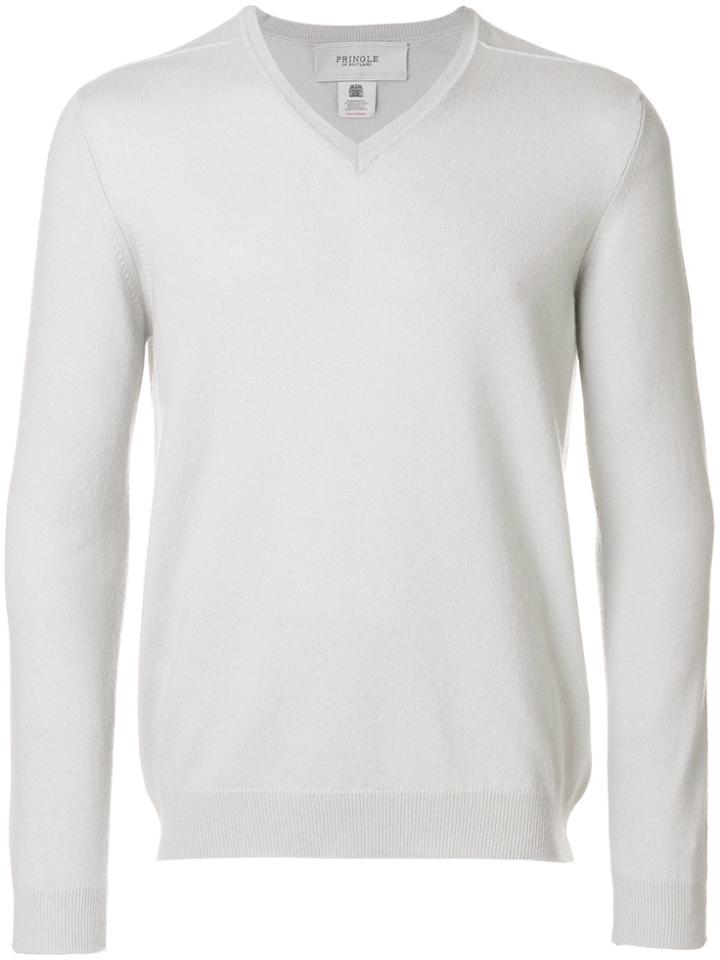 Pringle Of Scotland Cashmere V-neck Jumper - Grey