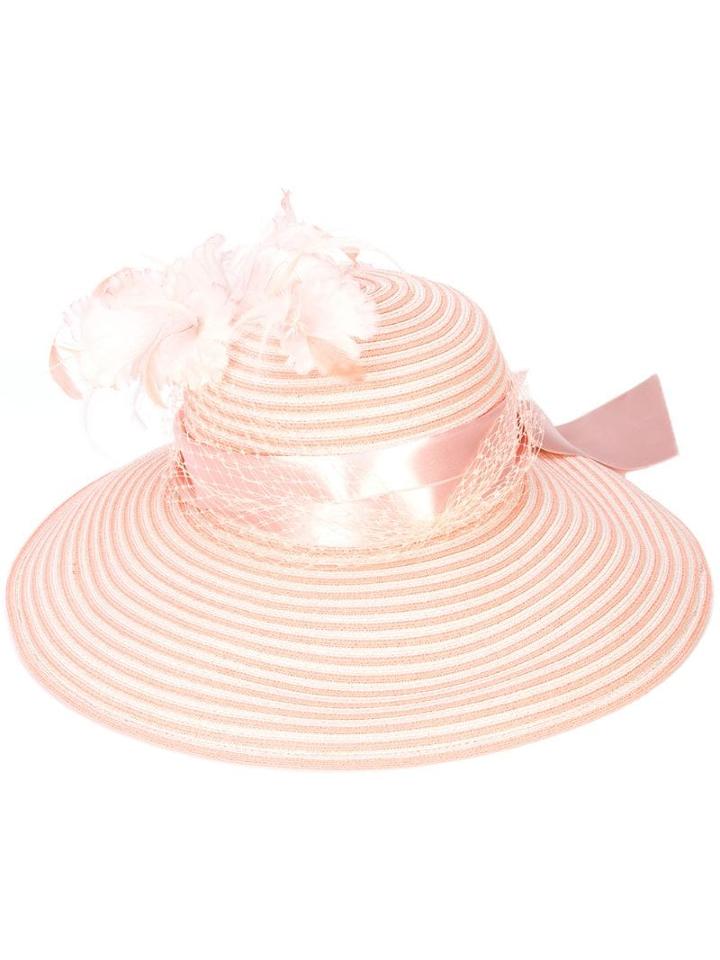 Gigi Burris Millinery Feather Embellished Hat - Pink