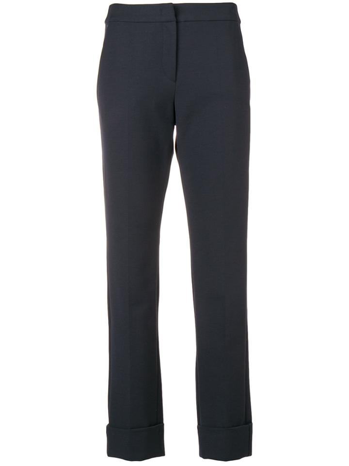 Emporio Armani Crepe Cigarette Trousers - Blue