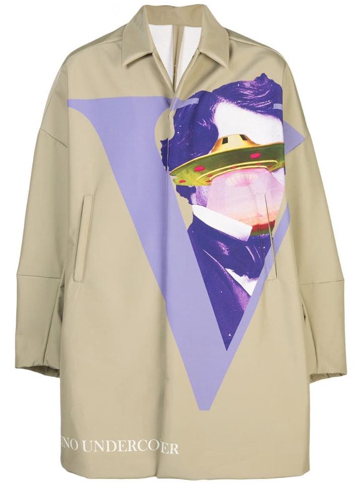 Undercover X Valentino Ufo Trench Coat - Neutrals