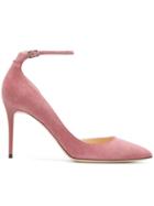 Jimmy Choo Lucy Ankle Strap Pumps - Pink & Purple