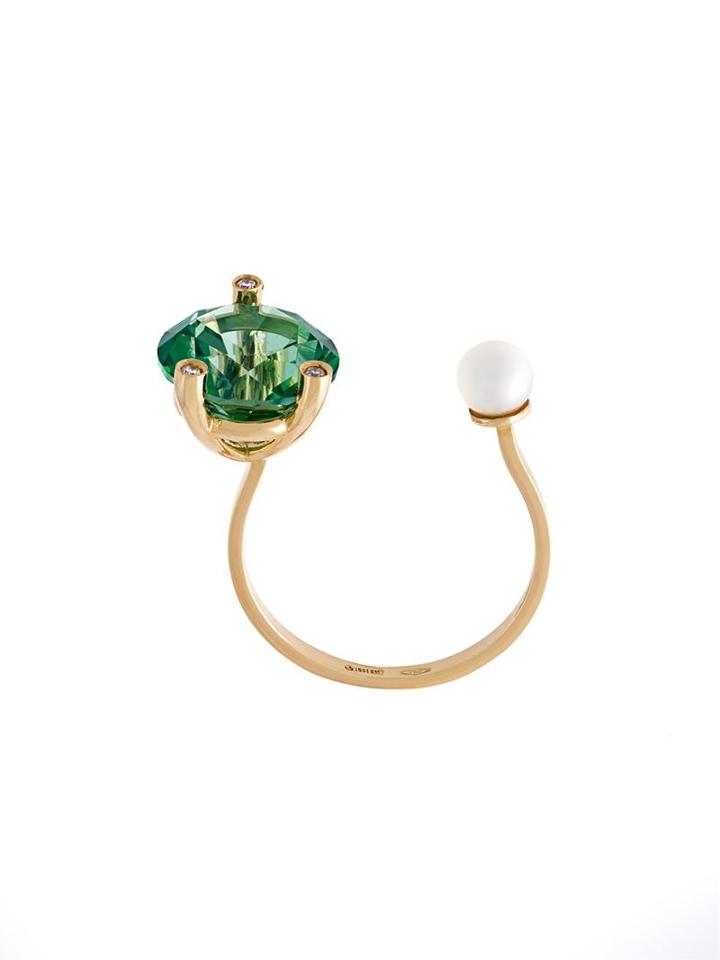 Delfina Delettrez 'magic Triangle Piercing' Diamond Ring, Women's, Size: 53, Yellow