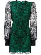 Alexander Mcqueen Lace Mini Dress, Women's, Size: 42, Black, Cotton/polyamide/silk