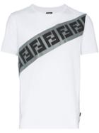 Fendi Fndi Strp Tee Wht Multi - White