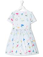 Simonetta - Floral Print Dress - Kids - Cotton/polyester - 2 Yrs, Blue