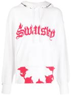 Swatsky Logo Print Hoodie - White