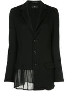 Y's Asymmetric Blazer - Black