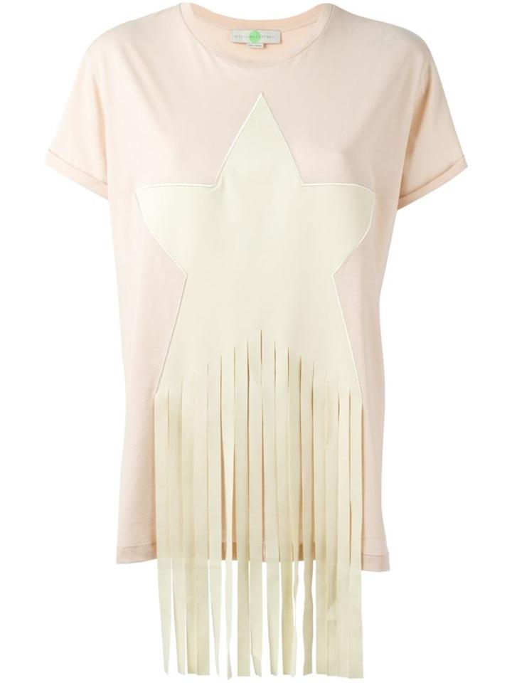 Stella Mccartney 'star Patch' T-shirt, Women's, Size: 40, Pink/purple, Cotton/viscose/polyamide/spandex/elastane