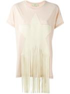 Stella Mccartney 'star Patch' T-shirt, Women's, Size: 40, Pink/purple, Cotton/viscose/polyamide/spandex/elastane