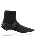 Prada Hi-top Sock Sneakers - Black