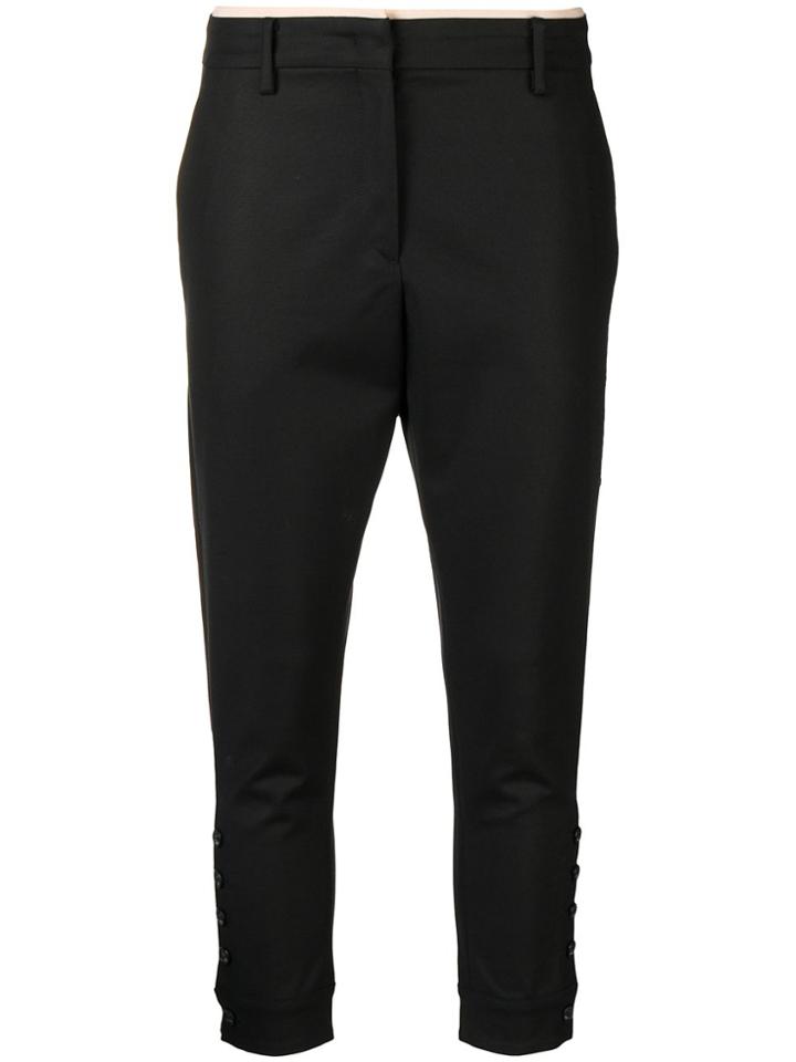 No21 Cropped High Waisted Trousers - Black