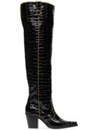 Ganni Nadine 75 Thigh High Boots - Black