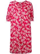Barba Floral Print Dress - Red
