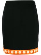 Moschino Printed Hem Short Skirt - Black