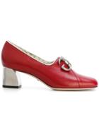 Gucci Ayers Mid Heel Pumps - Red