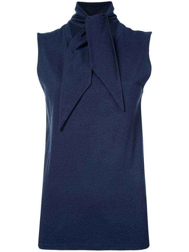Harvey Faircloth Tie Neck Tank Top - Blue
