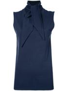 Harvey Faircloth Tie Neck Tank Top - Blue