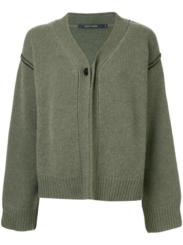 Sofie D'hoore Mena Contrasted Cardigan - Green
