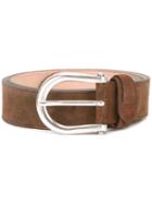 Al Duca D'aosta 1902 Buckled Belt, Men's, Size: 105, Brown, Leather/suede