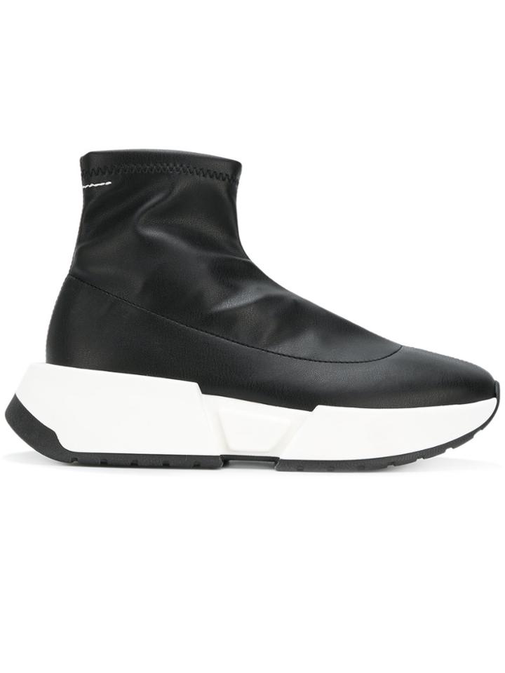 Mm6 Maison Margiela Platform Sock Sneakers - Black