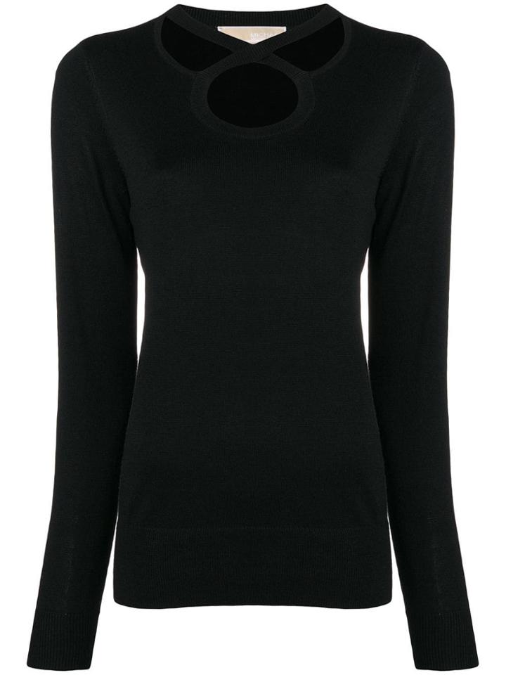 Michael Michael Kors Lace-up Detail Jumper - Black
