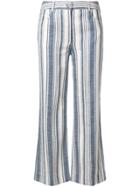 Zimmermann Striped Cropped Trousers - Blue