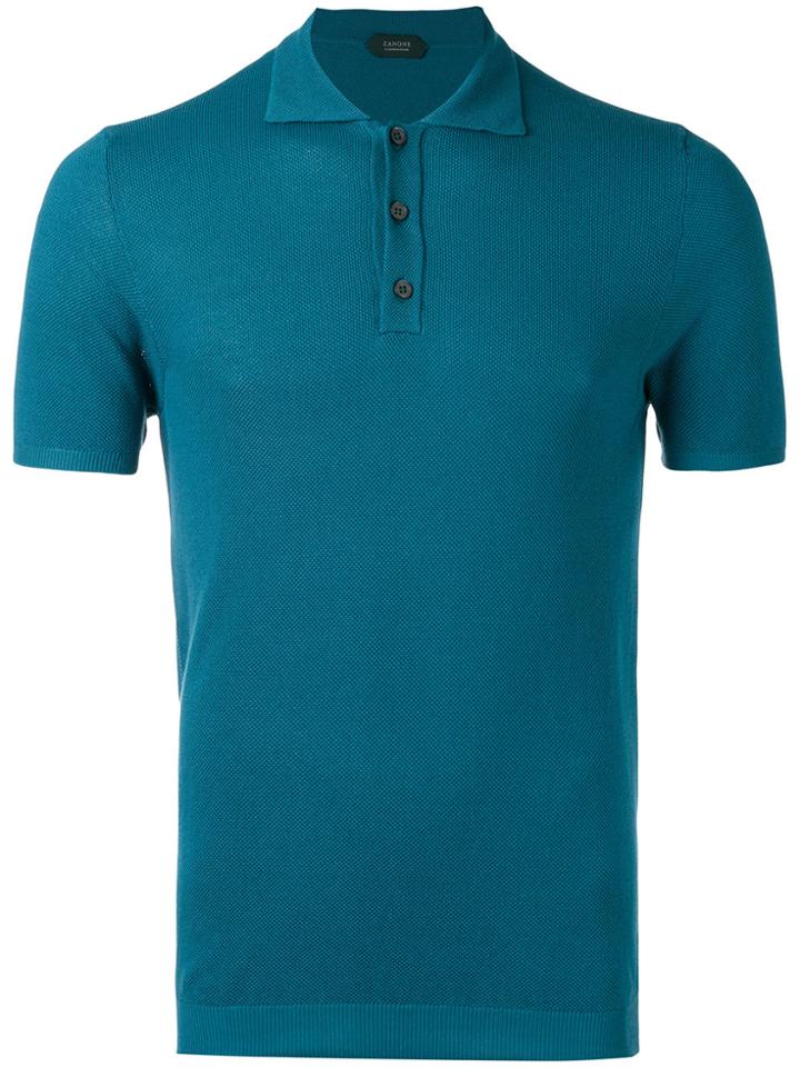 Zanone Short Sleeve Polo Shirt - Green