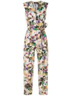 Andrea Marques Tie Waist Printed Jumpsuit - Multicolour