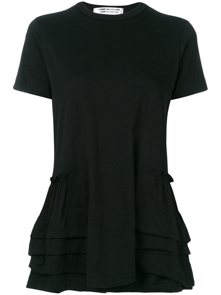 Comme Des Garçons Comme Des Garçons Asymmetric Pleated Hem T-shirt -