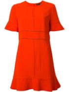 Proenza Schouler Flared Shift Dress, Women's, Size: 8, Red, Acetate/viscose/silk