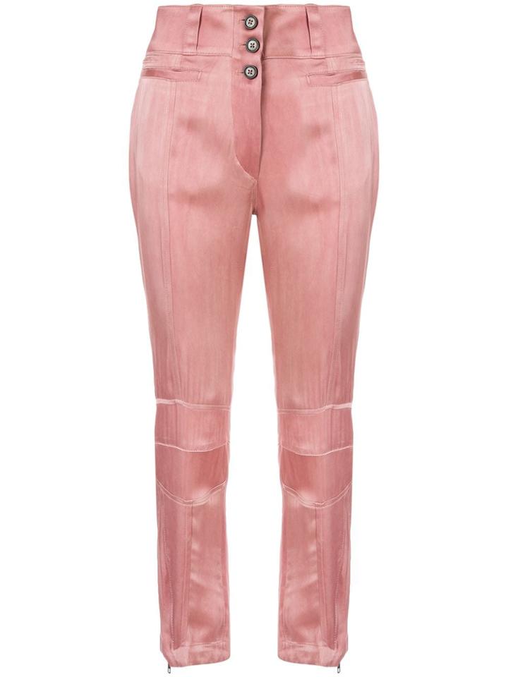 Ann Demeulemeester Pink Rny Satin Straight Leg Pant