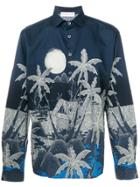 Etro Palm Trees Print Shirt - Blue