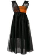 Msgm Mid-length Tulle Dress - Black