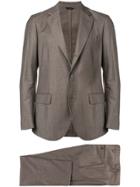 Tombolini Woven Formal Suit - Brown