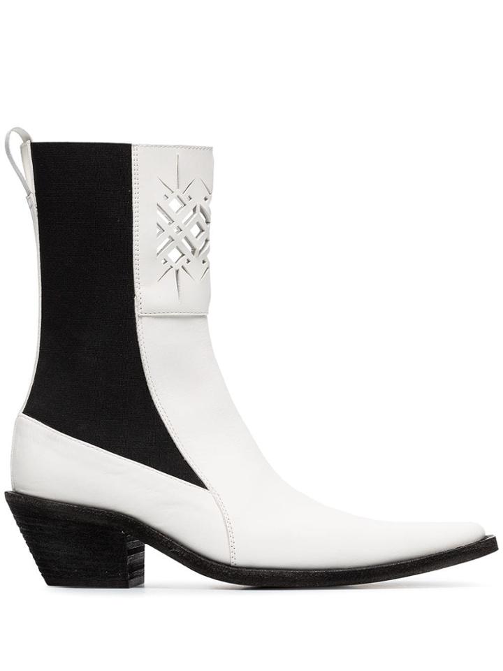 Haider Ackermann Ela 50 Laser Cut Boots - 001 White