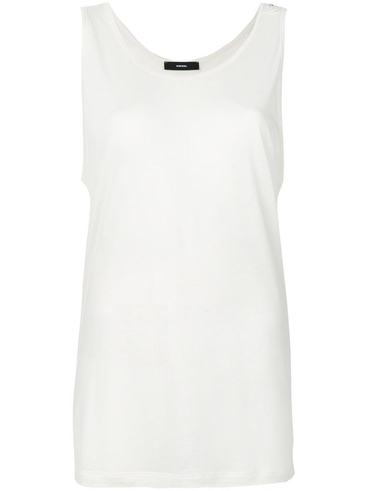 Diesel - Tank Top - Women - Rayon - S, Nude/neutrals, Rayon