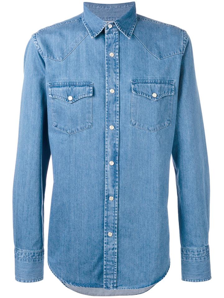 Tom Ford - Button-up Denim Shirt - Men - Cotton - 43, Blue, Cotton
