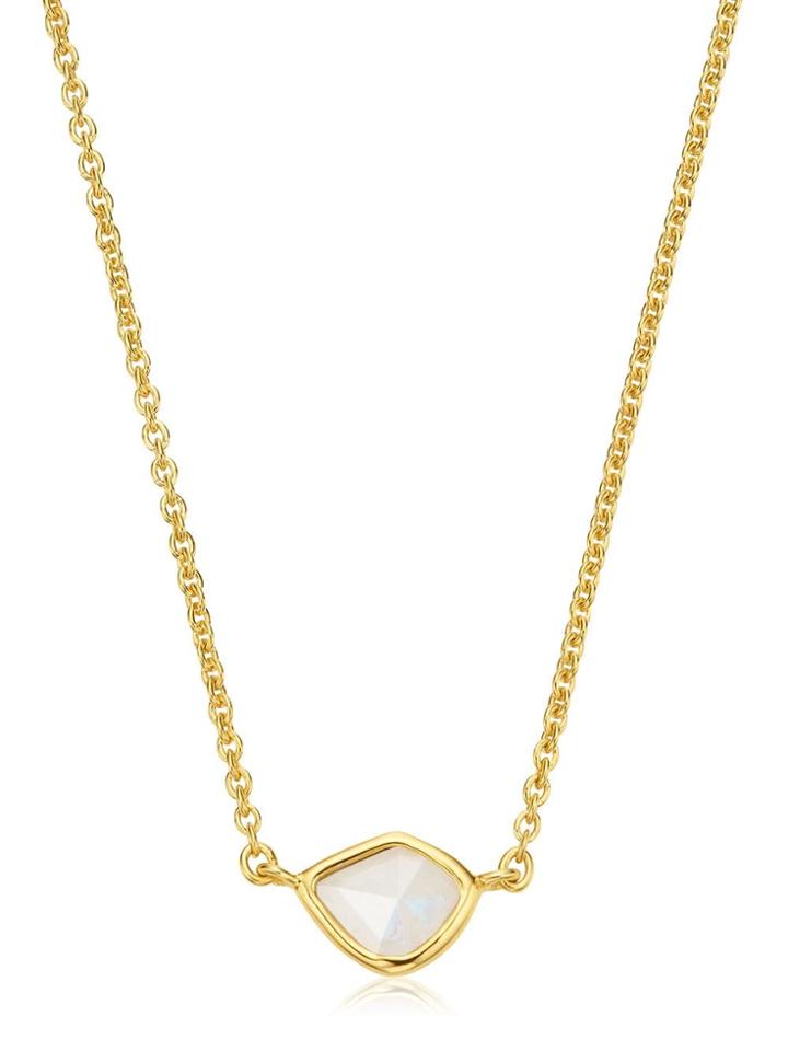 Monica Vinader Gp Siren Mini Nugget Moonstone Necklace - Gold