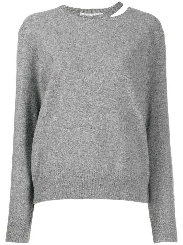 Stella Mccartney Split-neck Boiled Sweater - Grey