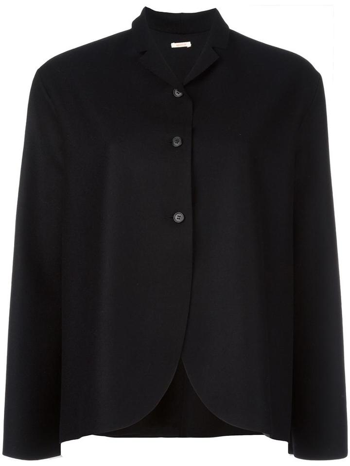 Apuntob Curved Hem Jacket, Women's, Size: Small, Black, Wool