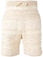 Laneus Knitted Bermuda Shorts, Men's, Size: 52, Nude/neutrals, Cotton/nylon/viscose